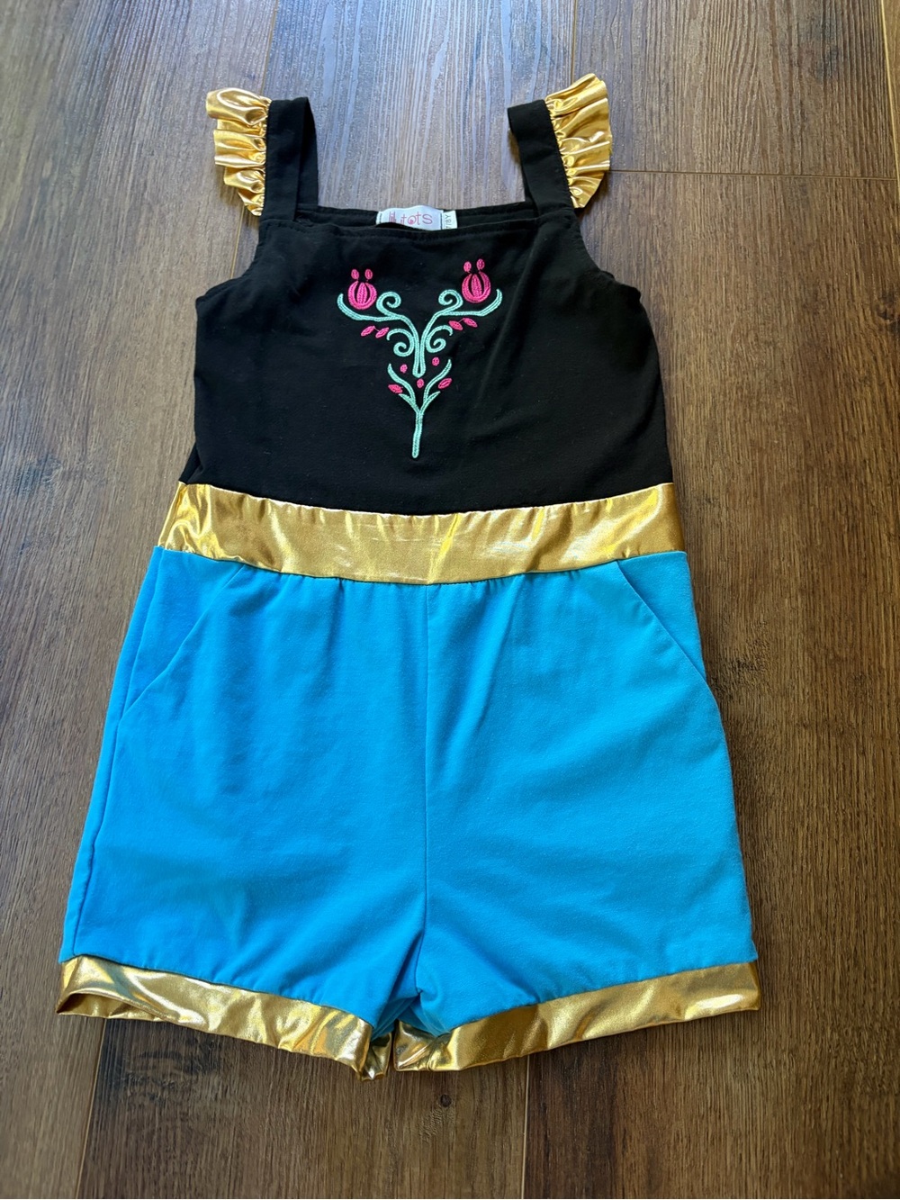 Girls Anna Frozen inspired costume leotard
